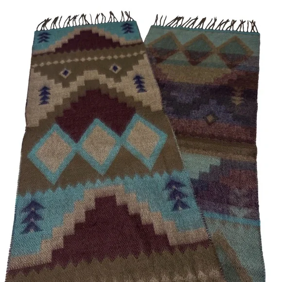 Softer Than Cashmere Scarf Southwest Aztec Geometric Fringe Winter Boho 66x12 - Picture 3 of 3